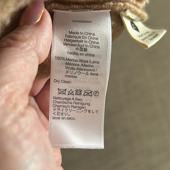 Madewell Heather Toffee Boiled Wool Half Zip Pullover Sweater. - Picture 3 of 3